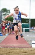 15 July 2017; Julia Slattery of Tullamore Harriers A.C., Co. Offaly, competing in the U12 Girl's Long Jump event during the AAI Juvenile B Championships & Juvenile Relays in Tullamore, Co Offaly. Photo by Barry Cregg/Sportsfile