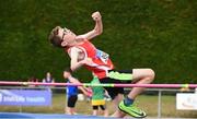 15 July 2017; Darragh Nolan of Gowran A.C., Co. Kilkenny, competing in the U12 Girl's Long Jump event during the AAI Juvenile B Championships & Juvenile Relays in Tullamore, Co Offaly. Photo by Barry Cregg/Sportsfile