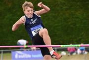 15 July 2017; Keelin Roache of St. Senans A.C., Co.Kilkenny, competing in the U12 Girl's Long Jump event during the AAI Juvenile B Championships & Juvenile Relays in Tullamore, Co Offaly. Photo by Barry Cregg/Sportsfile