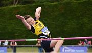 15 July 2017; Aaron Foley of Oughaval A.C., Co. Laois, competing in the U12 Girl's Long Jump event during the AAI Juvenile B Championships & Juvenile Relays in Tullamore, Co Offaly. Photo by Barry Cregg/Sportsfile