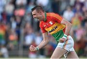 15 July 2017; Gary Kelly of Carlow celebrates after scoring his side's first goal during the GAA Football All-Ireland Senior Championship Round 3B match between Carlow and Monaghan at Netwatch Cullen Park in Carlow. Photo by David Maher/Sportsfile