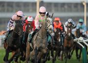 14 March 2012; Champagne Fever, with Patrick Mullins up, leads the field on the way to winning the Weatherbys Champion Bumper. Cheltenham Racing Festival, Prestbury Park, Cheltenham, England. Picture credit: Matt Browne / SPORTSFILE