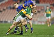 14 March 2012; Stephen O'Brien, Kerry, in action against Ger Mulhaire, Tipperary. Cadbury Munster GAA Football Under 21 Championship Semi-Final, Tipperary v Kerry, Semple Stadium, Thurles, Co. Tipperary. Picture credit: Barry Cregg / SPORTSFILE