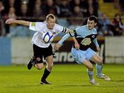 16 March 2012; Chris Shields, Dundalk, in action against Ryan Brennan, Drogheda United. Airtricity League Premier Division, Drogheda United v Dundalk, Hunky Dory Park, Drogheda, Co. Louth. Photo by Sportsfile