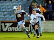 16 March 2012; Derek Prenderast, Drogheda United, in action against Michael Rafter, Dundalk. Airtricity League Premier Division, Drogheda United v Dundalk, Hunky Dory Park, Drogheda, Co. Louth. Photo by Sportsfile