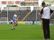 8 July 2017; Maurice Shanahan of Waterford takes a free during in jury time, watched by Kilkenny manager Brian Cody, which if successfuly, would have won the game for his side, but went wide and resulted in extra time, during the GAA Hurling All-Ireland Senior Championship Round 2 match between Waterford and Kilkenny at Semple Stadium in Thurles, Co Tipperary. Photo by Brendan Moran/Sportsfile