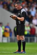 8 July 2017; Referee James Owens during the GAA Hurling All-Ireland Senior Championship Round 2 match between Waterford and Kilkenny at Semple Stadium in Thurles, Co Tipperary. Photo by Brendan Moran/Sportsfile