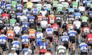 16 July 2017; A general view of the peloton during Stage 6 of the Scott Junior Tour 2017 in Ennis, Co Clare. Photo by Stephen McMahon/Sportsfile