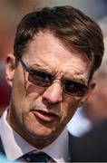 16 July 2017; Trainer Aidan O'Brien after sending out Spirit of Valor and Ryan Moore to win the Qatar Airways Minstrel Stakes on Spirit of Valor during Day 2 of the Darley Irish Oaks Weekend at the Curragh in Kildare. Photo by Cody Glenn/Sportsfile