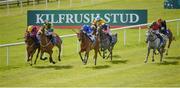 16 July 2017; Surrounding, second from left, with Shane Foley up, race alongside Stormy Belle, left, with Pat Smullen up, who finished second, and New Terms, third from left, with Kevin Manning up, who finished third, on their way to winning the Irish Stallion Farms EBF Fillies Handicap during Day 2 of the Darley Irish Oaks Weekend at the Curragh in Kildare. Photo by Cody Glenn/Sportsfile