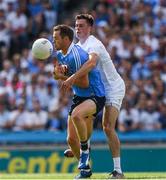 16 July 2017; Dean Rock of Dublin is tackled by Mick O’Grady of Kildare in the movement that ultimately led to Rock getting a black card during the Leinster GAA Football Senior Championship Final match between Dublin and Kildare at Croke Park in Dublin. Photo by Ray McManus/Sportsfile