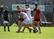 16 July 2017; Tyrone and Down players scuffle during the Ulster GAA Football Senior Championship Final match between Tyrone and Down at St Tiernach's Park in Clones, Co. Monaghan.. Photo by Philip Fitzpatrick/Sportsfile