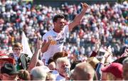 16 July 2017; Darren McCurry of Tyrone celebrates with the crowd after the Ulster GAA Football Senior Championship Final match between Tyrone and Down at St Tiernach's Park in Clones, Co. Monaghan. Photo by Oliver McVeigh/Sportsfile