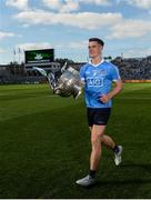 16 July 2017; Brian Fenton of Dublin celebrates with The Delaney Cup after the Leinster GAA Football Senior Championship Final match between Dublin and Kildare at Croke Park in Dublin. Photo by Piaras Ó Mídheach/Sportsfile