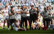 16 July 2017; Kildare manager Cian O’Neill and his players and backroom team dejected after the Leinster GAA Football Senior Championship Final match between Dublin and Kildare at Croke Park in Dublin. Photo by Piaras Ó Mídheach/Sportsfile