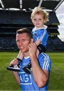 16 July 2017; Darren Daly of Dublin and his 12 month old son Odhrán after the Leinster GAA Football Senior Championship Final match between Dublin and Kildare at Croke Park in Dublin. Photo by Ray McManus/Sportsfile