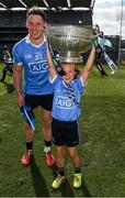 16 July 2017; Philip McMahon of Dublin and Kyah O'Reilly, eight years, after the Leinster GAA Football Senior Championship Final match between Dublin and Kildare at Croke Park in Dublin. Photo by Ray McManus/Sportsfile