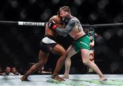 16 July 2017; Charlie Ward, right, in action against Galore Bofando during their welterweight bout at UFC Fight Night Glasgow in the SSE Hydro Arena in Glasgow. Photo by Ramsey Cardy/Sportsfile