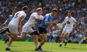 16 July 2017; Con O’Callaghan of Dublin is tackled by Keith Cribbin and Johnny Byrne, 5, of Kildare during the Leinster GAA Football Senior Championship Final match between Dublin and Kildare at Croke Park in Dublin. Photo by Ray McManus/Sportsfile