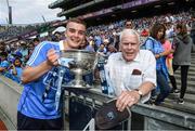 16 July 2017; Neil Matthews of Dublin and his grandad John (Daly) after the Electric Ireland Leinster GAA Football Minor Championship Final match between Dublin and Louth at Croke Park in Dublin. Photo by Ray McManus/Sportsfile