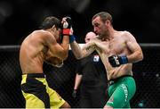 16 July 2017; Neil Seery in action against Alexandre Pantoja during their flyweight bout at UFC Fight Night Glasgow in the SSE Hydro Arena in Glasgow. Photo by Ramsey Cardy/Sportsfile