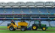 16 July 2017; Croke Park Groundstaff prepare the pitch for the upcoming U2 concert after the Leinster GAA Football Senior Championship Final match between Dublin and Kildare at Croke Park in Dublin. Photo by Piaras Ó Mídheach/Sportsfile