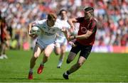 16 July 2017; Peter Harte of Tyrone in action against Niall McParland of Down  during the Ulster GAA Football Senior Championship Final match between Tyrone and Down at St Tiernach's Park in Clones, Co. Monaghan. Photo by Oliver McVeigh/Sportsfile