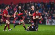 3 November 2017; Alex Wootton of Munster is tackled by Adam Warren of Dragons during the Guinness PRO14 Round 8 match between Munster and Dragons at Irish Independent Park in Cork. Photo by Eóin Noonan/Sportsfile