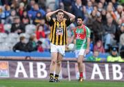 17 March 2012; James Morgan, Crossmaglen Rangers, shows his disappointment after the game ended in a draw. AIB GAA Football All-Ireland Senior Club Championship Final, Crossmaglen Rangers, Armagh, v Garrycastle, Westmeath, Croke Park, Dublin. Picture credit: Pat Murphy / SPORTSFILE