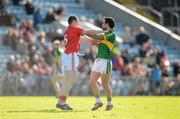 18 March 2012; Noel O'Leary, Cork, and Paul Galvin, Kerry, tussle during the game. Allianz Football League, Division 1, Round 5, Cork v Kerry, Pairc Ui Chaoimh, Cork. Picture credit: Stephen McCarthy / SPORTSFILE