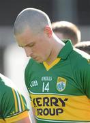 18 March 2012; Kieran Donaghy, Kerry, during a minutes silence ahead of the game, in memory of his late father Oliver Donaghy. Allianz Football League, Division 1, Round 5, Cork v Kerry, Pairc Ui Chaoimh, Cork. Picture credit: Stephen McCarthy / SPORTSFILE