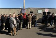 18 March 2012; A general view of the queue at the season ticket turnstile before the game. Allianz Football League, Division 1, Round 5, Donegal v Mayo, Fr. Tierney Park, Ballyshannon, Donegal. Picture credit: Oliver McVeigh / SPORTSFILE