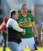 18 March 2012; A supporter offers a hand shake to Kieran Donaghy, Kerry, after the game. Allianz Football League, Division 1, Round 5, Cork v Kerry, Pairc Ui Chaoimh, Cork. Picture credit: Stephen McCarthy / SPORTSFILE