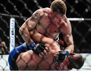 16 July 2017; Paul Felder, above, lands elbows on Stevie Ray to finish their lightweight bout at UFC Fight Night Glasgow in the SSE Hydro Arena in Glasgow. Photo by Ramsey Cardy/Sportsfile