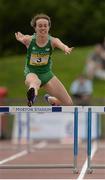 15 July 2017; Miriam Daly of Scoil Mhuire, representing Ireland, during the Girls 300m hurdles event during the SIAB T&F Championships at Morton Stadium in Santry, Co. Dublin. Photo by Piaras Ó Mídheach/Sportsfile