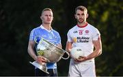 18 July 2017; In attendance during the 2017 GAA Football All Ireland Senior Championship Series National Launch at The Argory are Ciarán Kilkenny of Dublin and Ronan McNamee of Tyrone with the Sam Maguire Cup. Photo by Cody Glenn/Sportsfile