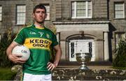 18 July 2017; In attendance during the 2017 GAA Football All Ireland Senior Championship Series National Launch at The Argory is Killian Young of Kerry with the Sam Maguire Cup. Photo by Cody Glenn/Sportsfile