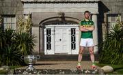 18 July 2017; In attendance during the 2017 GAA Football All Ireland Senior Championship Series National Launch at The Argory is Killian Young of Kerry with the Sam Maguire Cup. Photo by Cody Glenn/Sportsfile