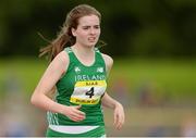 15 July 2017; Shona O'Brien of Presentation Milltown, representing Ireland, during the Girls 1500m event during the SIAB T&F Championships at Morton Stadium in Santry, Co. Dublin. Photo by Piaras Ó Mídheach/Sportsfile