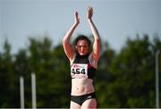 18 July 2017; Emily Borthwick of Great Britain acknowledges the crowd after competing in the Women's High Jump during the Cork City Sports event at CIT in Co. Cork. Photo by Sam Barnes/Sportsfile