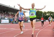 18 July 2017; Reid Bucchanan of USA celebrates after winning the Men's 3000m during the Cork City Sports event at CIT in Co. Cork. Photo by Sam Barnes/Sportsfile