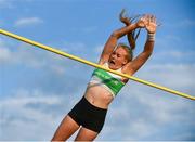 18 July 2017; Emma Coffey of Carraig-Na-Bhfear AC, Co. Cork, reacts as she sets a new personal best of 3.40m on her way to winning the Women's Pole Vault  during the Cork City Sports event at CIT in Co. Cork. Photo by Sam Barnes/Sportsfile