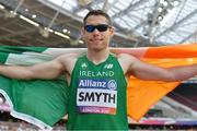 18 July 2017; Jason Smyth of Ireland celebrating after winning the Men's 200m T13 during the 2017 Para Athletics World Championships at the Olympic Stadium in London. Photo by Luc Percival/Sportsfile