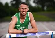 19 July 2017; 400m Hurdler Thomas Barr of Ferrybank AC, Co. Waterford, in attendance at the Irish Life Health National Senior Track & Field Championships 2017 Launch at Morton Park in Santry, Dublin. Photo by Sam Barnes/Sportsfile