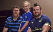 19 July 2017; Leinster's Cian Healy and Ian Nagle with Sadhbh McDonnell at the Bank of Ireland Leinster Rugby Summer Camp in Dundalk, Co Louth. Photo by Matt Browne/Sportsfile