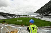 19 July 2017; Ian Moran of Profile lighting looking on at a finished Pairc Uí Chaoímh during a media walkaround, Pairc Uí Chaoímh in Co. Cork. Photo by Eóin Noonan/Sportsfile