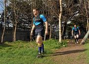 19 March 2012; Leinster's Brian O'Driscoll makes his way to squad training ahead of their Celtic League game against Ospreys on Friday. Leinster Rugby Squad Press Conference, UCD, Belfield, Dublin. Picture credit: Barry Cregg / SPORTSFILE