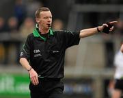 19 March 2012; Referee Joe McQuillan. MacRory Cup Final, St. Patrick’s, Maghera v St. Michael’s, Enniskillen, Bessbrook, Morgan Athletic Grounds, Armagh. Picture credit: Oliver McVeigh / SPORTSFILE