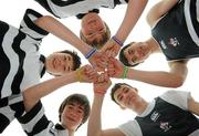 21 March 2012; In attendance at the launch of the AVIVA School Mile Challenge, supported by Athletics Ireland, are, clockwise from bottom left, Aaron Murphy, Ciaran Heelan, Josh Darling, Peter Gaffney and Michael Fitzpatrick. ALSAA, Old Airport Road, Toberbunny, Dublin. Picture credit: Brendan Moran / SPORTSFILE