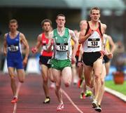 6 July 2002; James Mayo of England, 130, leads the field during the 800m developmental race at the Cork City Sports event at the UCC Sports Grounds, Mardyke, Cork. Photo by Brendan Moran/Sportsfile